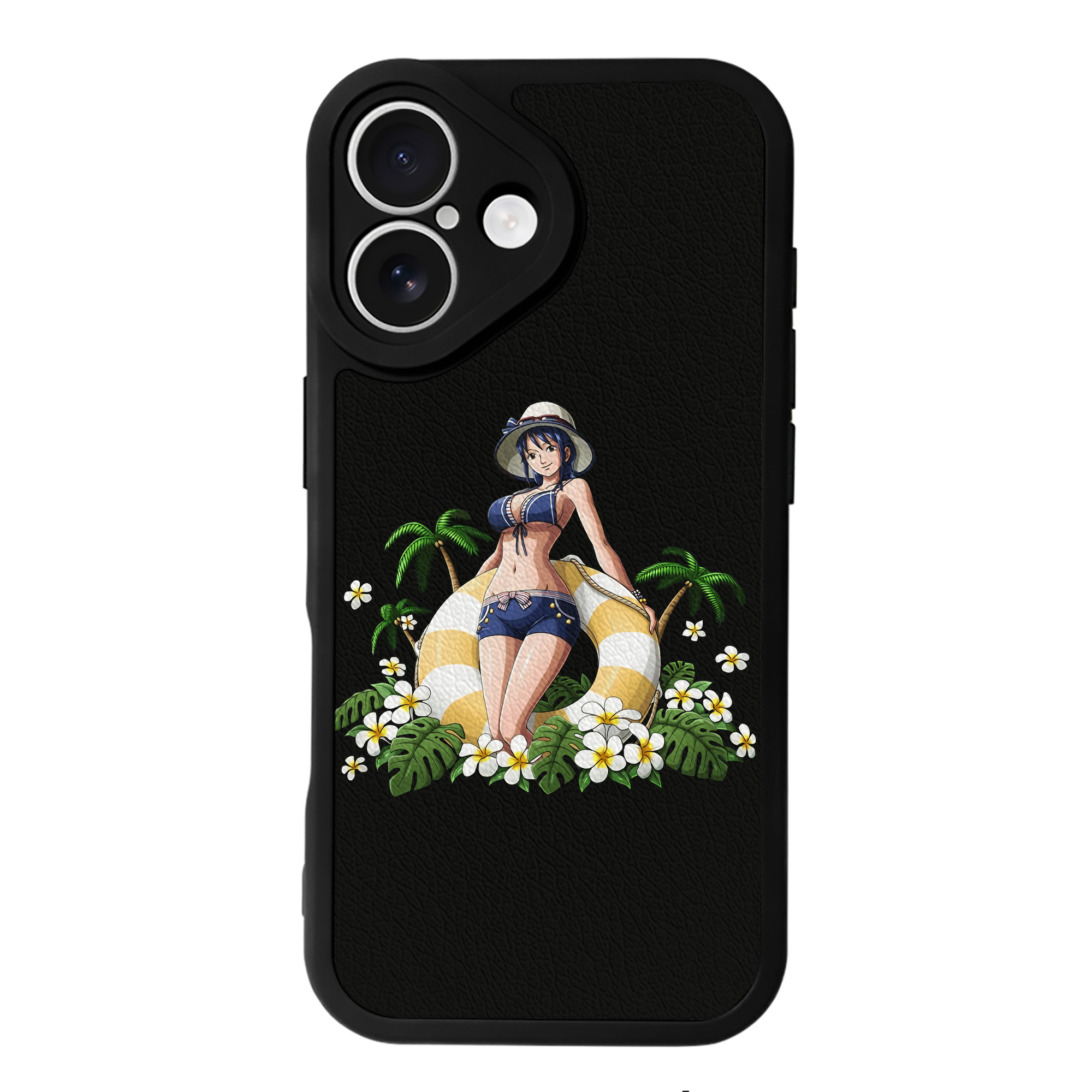 （画像用） ワンピース ニコ・ロビン ONE PIECE Nico Robin 【iPhone 16シリーズ対応】シリコンスマホケース（レザー調） 材質：シリコン